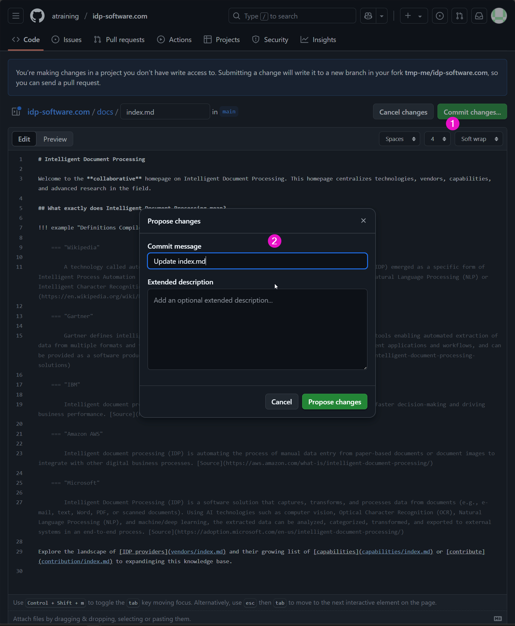 Write a Commit Message
