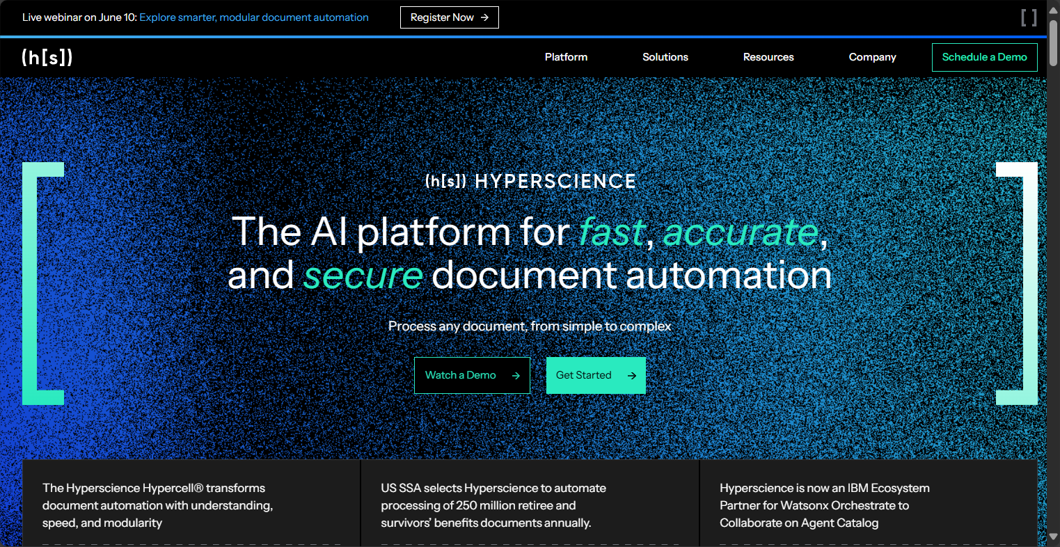 Hyperscience Intelligent Document Processing